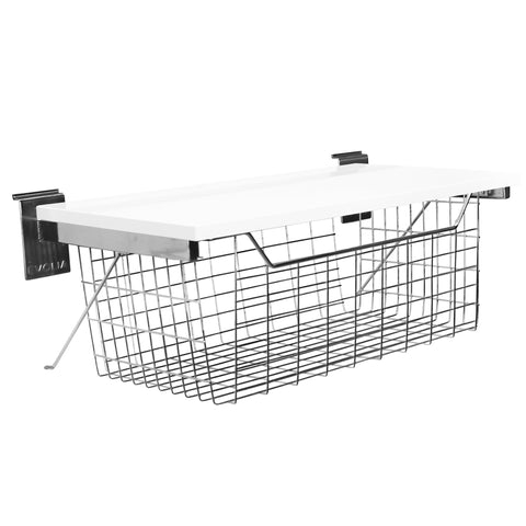 Chrome Pull-out Basket with Shelf