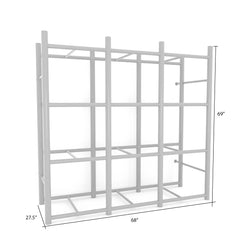 Bin Warehouse Rack – 12 Tote with 3 x 4PK 32 gallon Fold-A-Tote