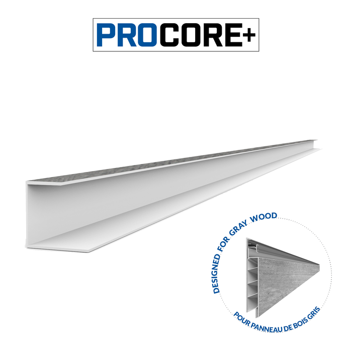 Ensemble de garnitures latérales en PVC en bois gris PROCORE+ de 8 pi 