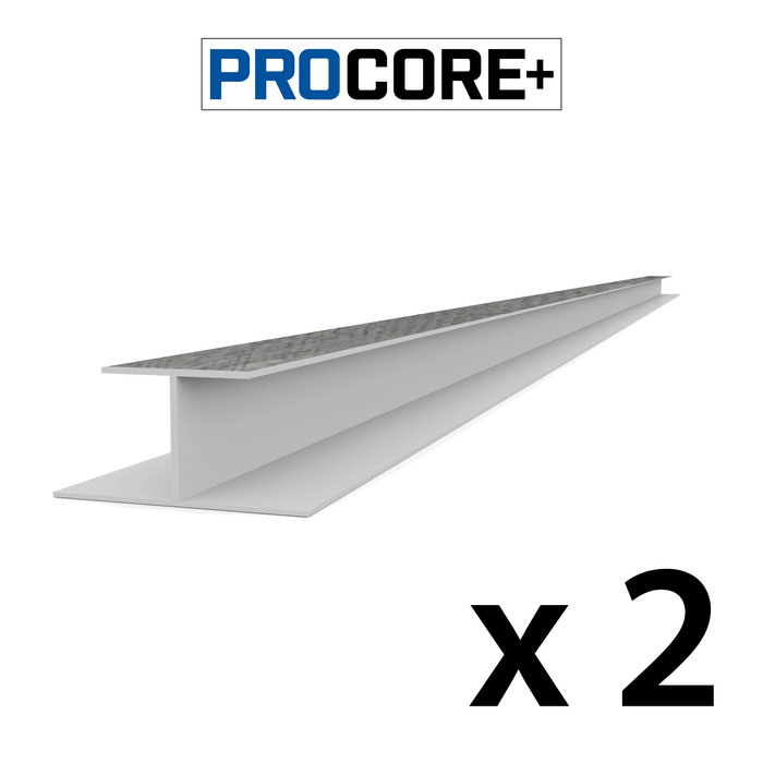 Ensemble de garniture en H en PVC gris bois PROCORE+ de 8 pi 