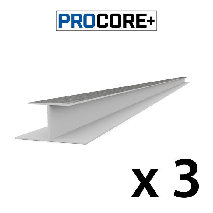 Ensemble de garniture en H en PVC gris bois PROCORE+ de 8 pi 