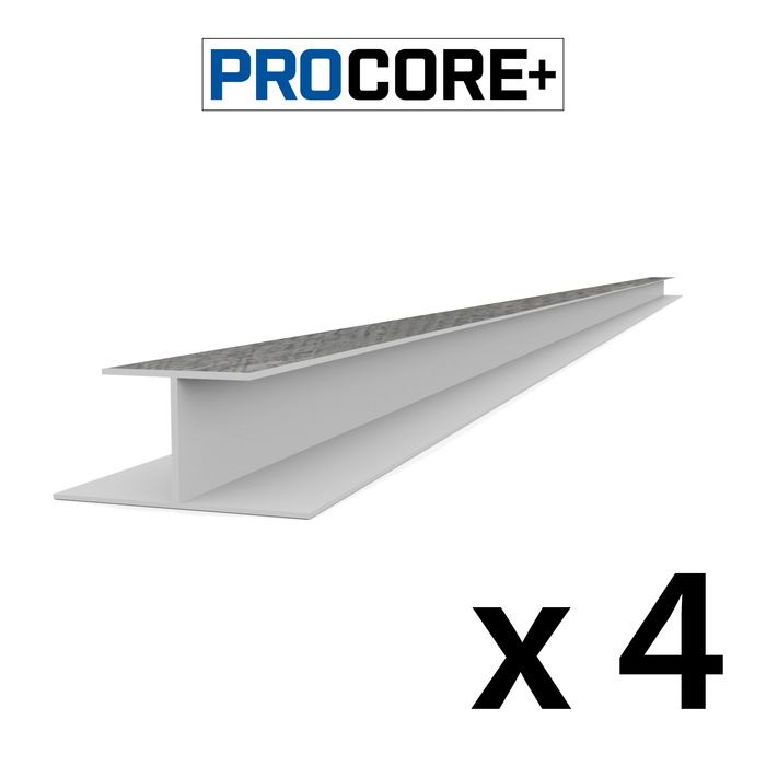 Ensemble de garniture en H en PVC gris bois PROCORE+ de 8 pi 