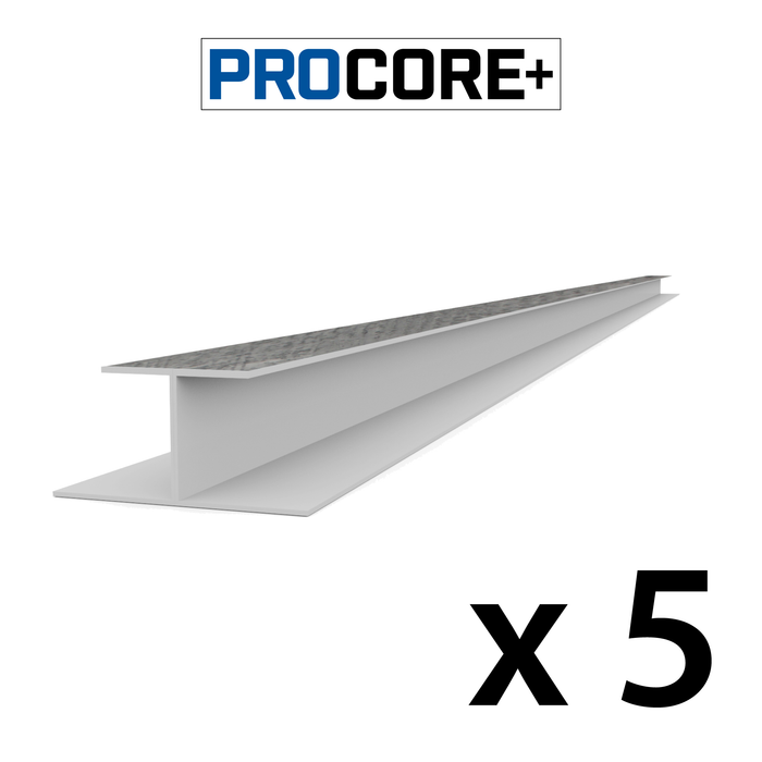 Ensemble de garniture en H en PVC gris bois PROCORE+ de 8 pi 