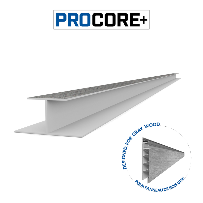 8 ft. PROCORE+ Gray Wood H-Trim Pack