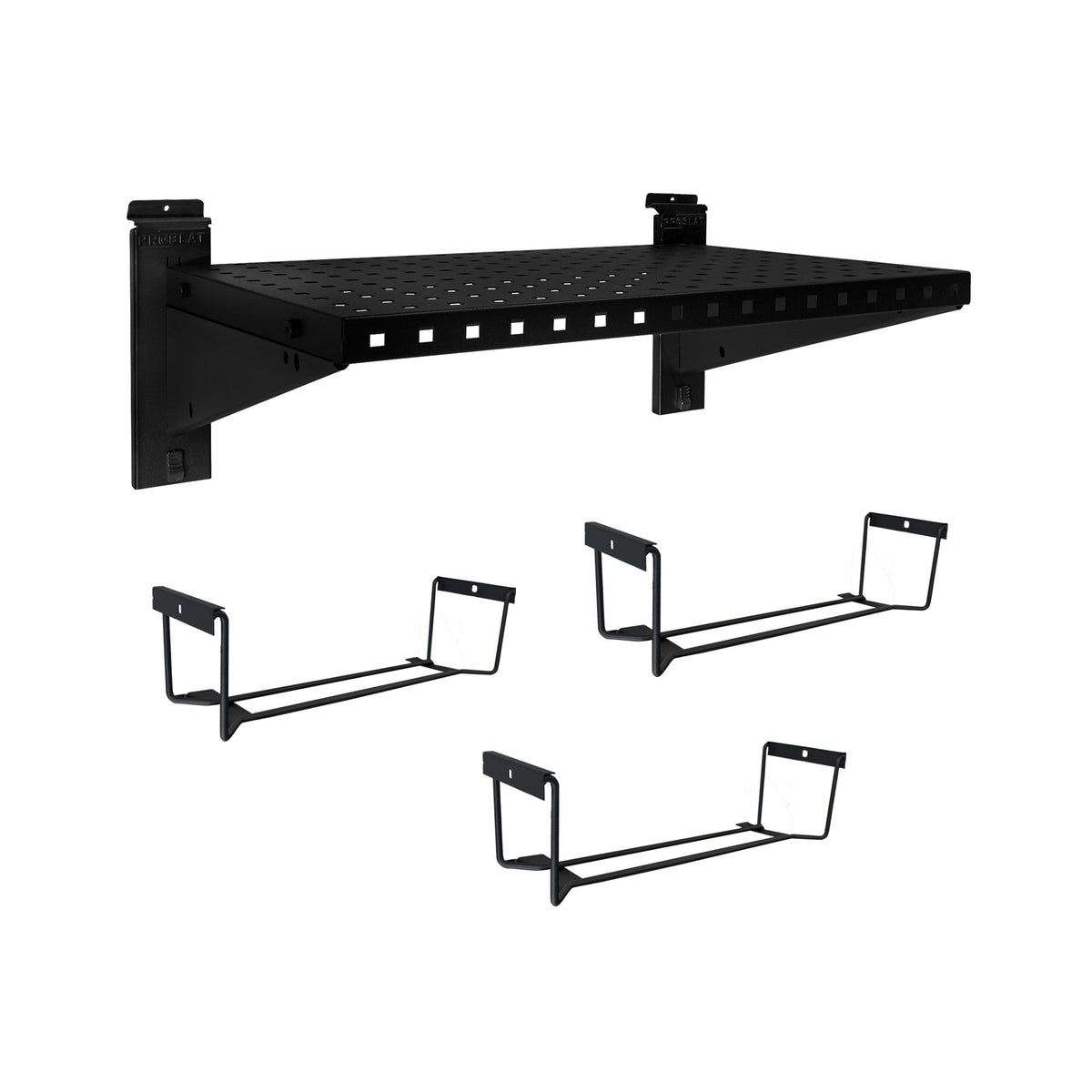 STEALTH 24 in. Heavy Duty Metal Shelf with Tool Holders — invinciblegarage