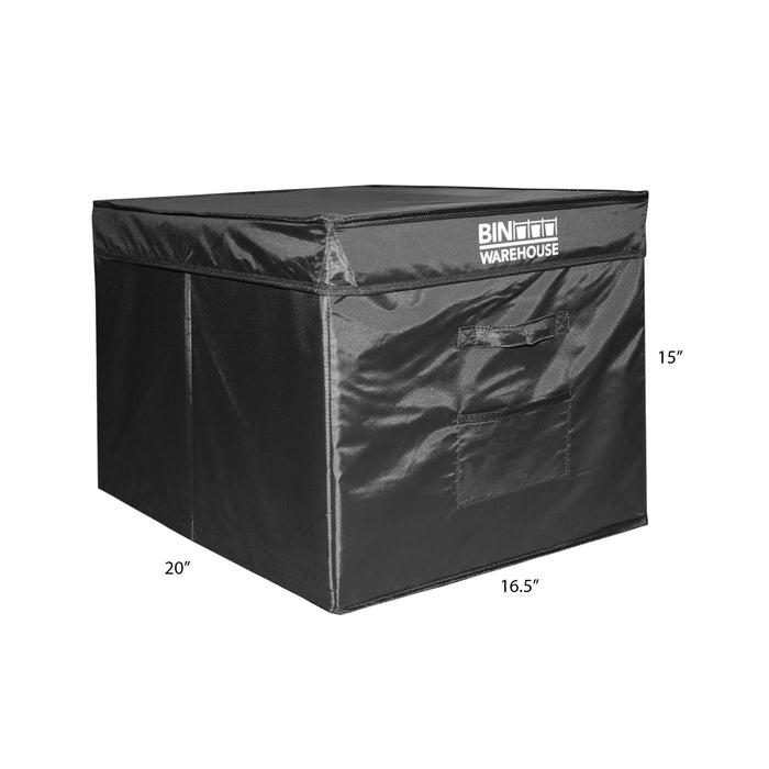 Bin Warehouse – Fold-A-Tote Noir – 22 gallons, paquet de 4