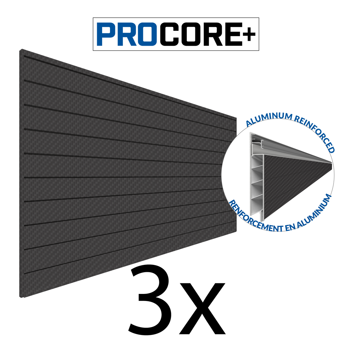 Proslat PROCORE 8' x 4' PVC Slatwall 32 sq. ft — invinciblegarage