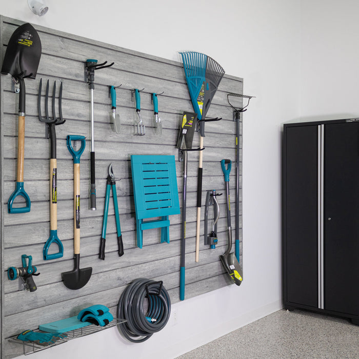 Mur à lattes en PVC bois gris PROCORE+ 4 x 8 pi – paquet de 3 96 pi²
