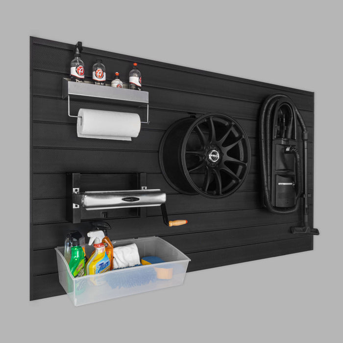 Mur à lattes en PVC en fibre de carbone noir PROCORE+ de 4 x 8 pi – paquet de 3 96 pi²