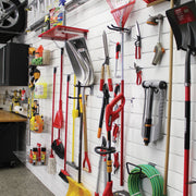 Best Slatwall garage storage system. Durable PVC. Strong Slatwall with a lifetime warranty. 4x8 ft Slatwall Section. White Slatwall. White Slat board . Perfect for garage tool storage. Garage wall organization.