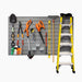 Best Slatwall garage storage system. Durable PVC. Strong Slatwall with a lifetime warranty. 4x8 ft Slatwall Section. Light Gray Slatwall. Light Gray Slat board . Perfect for garage tool storage. Garage wall organization. Snow blower hook. Garden tool storage. Shed storage. ladder storage. Ladder organization.