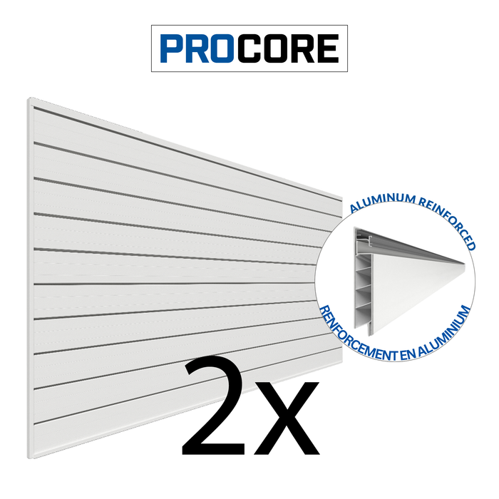 4 ft. x 8 ft. PROCORE Slatwall – 2 Pack 64 sq ft