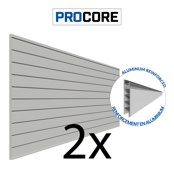 4 ft. x 8 ft. PROCORE Slatwall – 2 Pack 64 sq ft