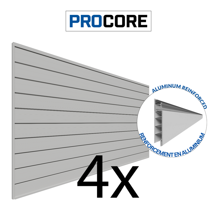 4 ft. x 8 ft. PROCORE Slatwall – 4 Pack 128 sq ft