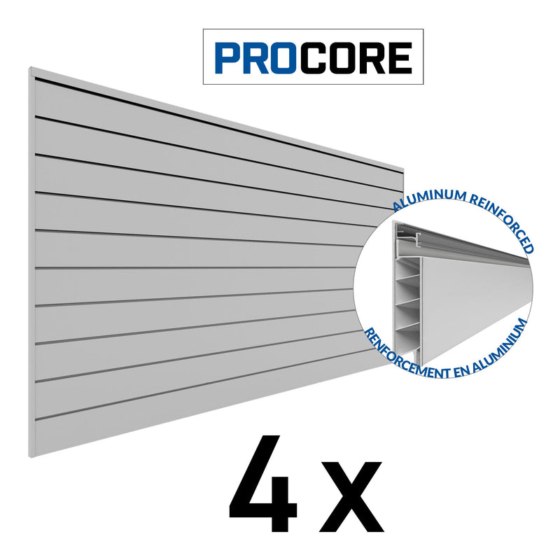 4 ft. x 8 ft. PROCORE Slatwall – 4 Pack 128 sq ft