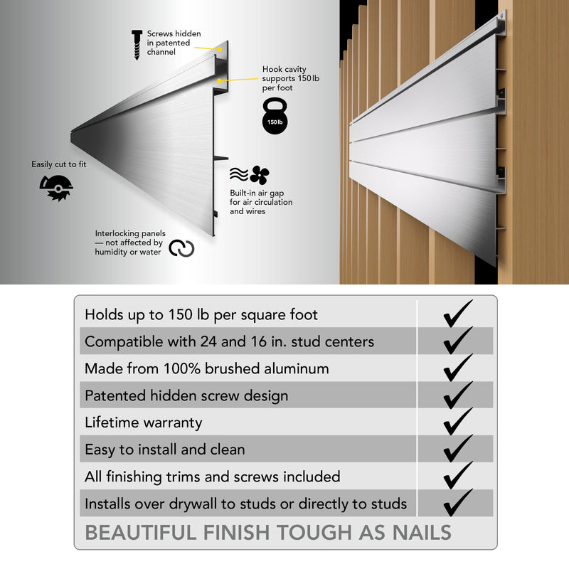 Proslat 4 x 8 ft. Aluminum Slatwall