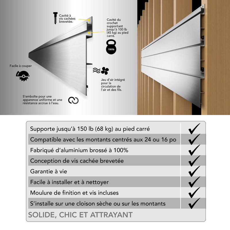 Proslat 4 x 8 ft. Aluminum Slatwall