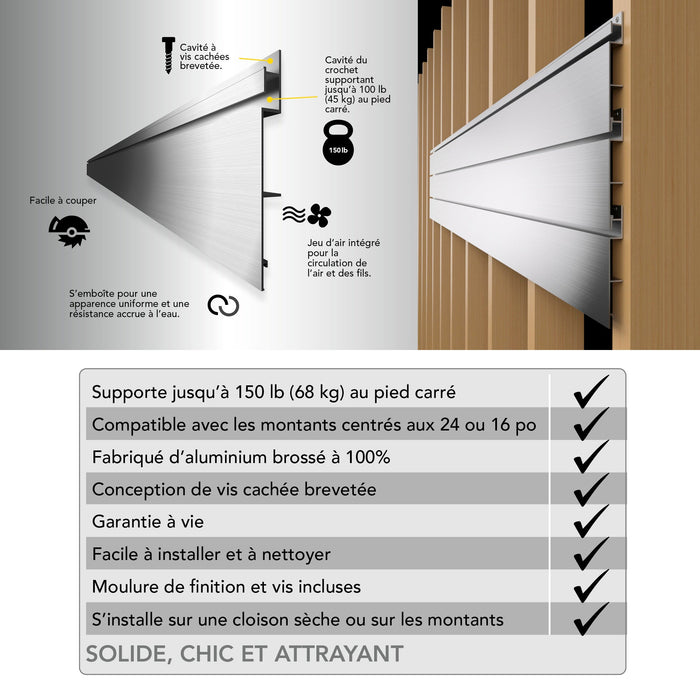 Proslat 4 x 8 ft. Aluminum Slatwall