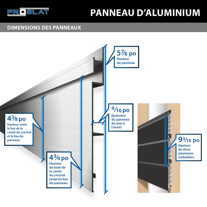 Proslat 4 x 8 ft. Aluminum Slatwall
