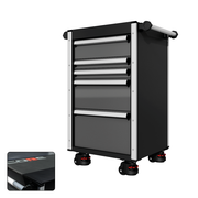 22 Series - 5 Drawers - Silver Handles - Foot Casters
