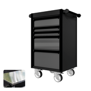 22 Series - 5 Drawers - Black Handles - Traditional Casters