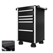 22 Series - 5 Drawers - Silver Handles - Foot Casters