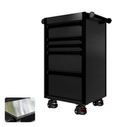 22 Series - 5 Drawers - Black Handles - Foot Casters