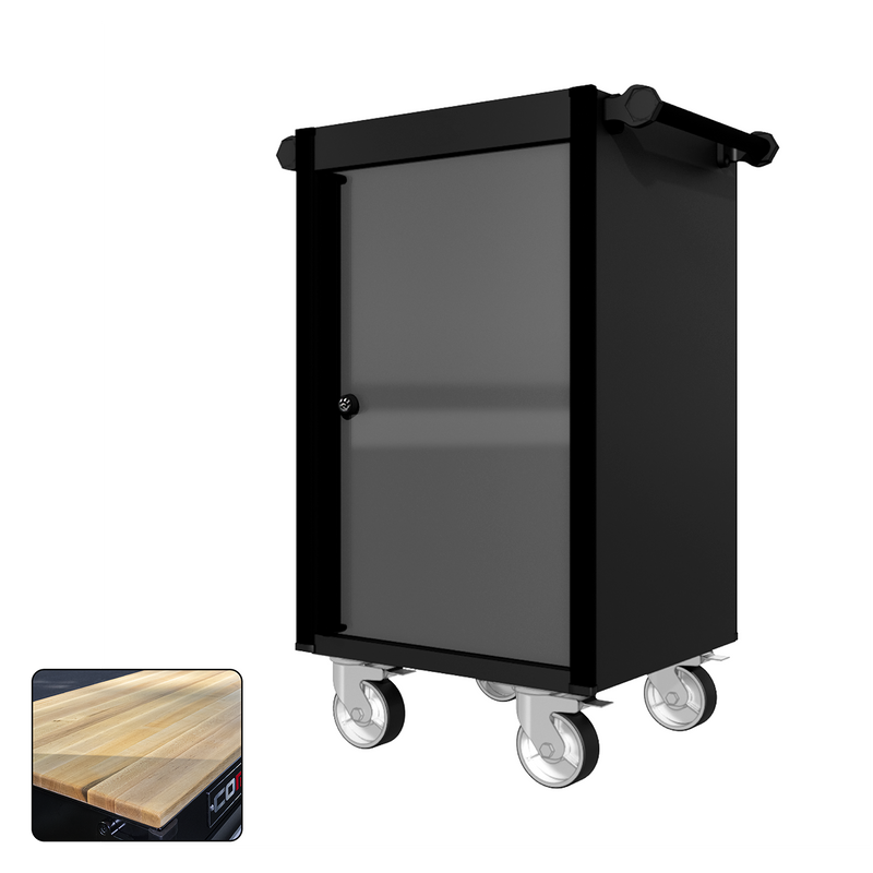 22 Series - Locker - Black Handles - Traditional Casters