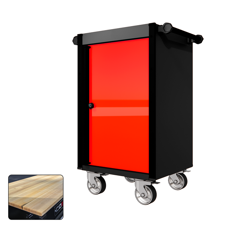 22 Series - Locker - Black Handles - Traditional Casters