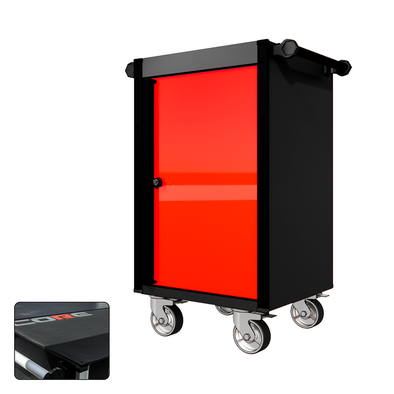 22 Series - Locker - Black Handles - Traditional Casters