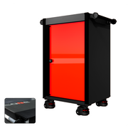 22 Series - Locker - Black Handles - Foot Casters