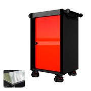 22 Series - Locker - Black Handles - Foot Casters