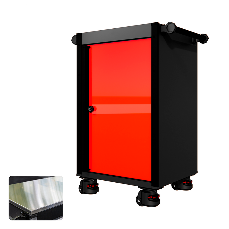 22 Series - Locker - Black Handles - Foot Casters