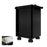 22 Series - Locker - Black Handles - Foot Casters