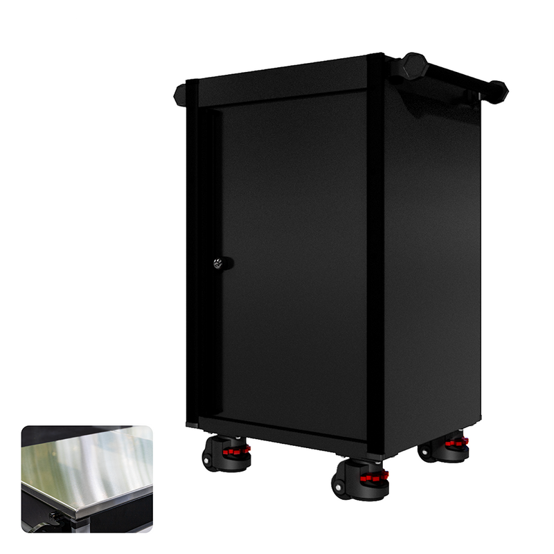 22 Series - Locker - Black Handles - Foot Casters