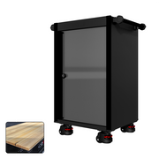 22 Series - Locker - Black Handles - Foot Casters
