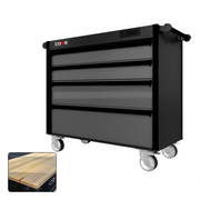 44 Series - 4 Drawers - Black Handles - Traditional Casters