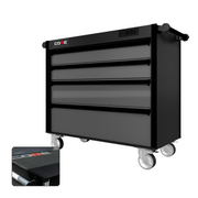 44 Series - 4 Drawers - Black Handles - Traditional Casters