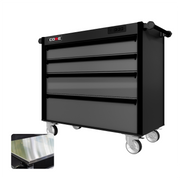 44 Series - 4 Drawers - Black Handles - Traditional Casters