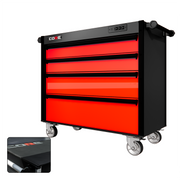 44 Series - 4 Drawers - Black Handles - Traditional Casters