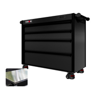 44 Series - 4 Drawers - Black Handles - Foot Casters