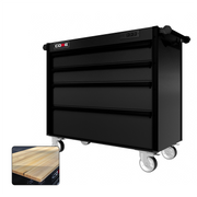 44 Series - 4 Drawers - Black Handles - Traditional Casters