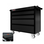 44 Series - 4 Drawers - Black Handles - Traditional Casters