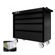 44 Series - 4 Drawers - Black Handles - Traditional Casters