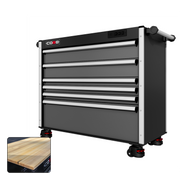 44 Series - 6 Drawers - Silver Handles - Foot Casters