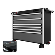 44 Series - 6 Drawers - Silver Handles - Foot Casters