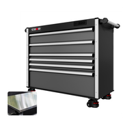 44 Series - 6 Drawers - Silver Handles - Foot Casters