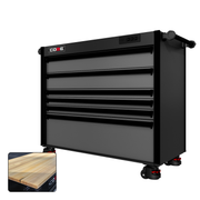 44 Series - 6 Drawers - Black Handles - Foot Casters