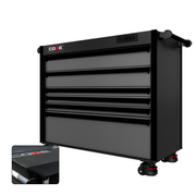 44 Series - 6 Drawers - Black Handles - Foot Casters