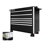 44 Series - 6 Drawers - Silver Handles - Foot Casters